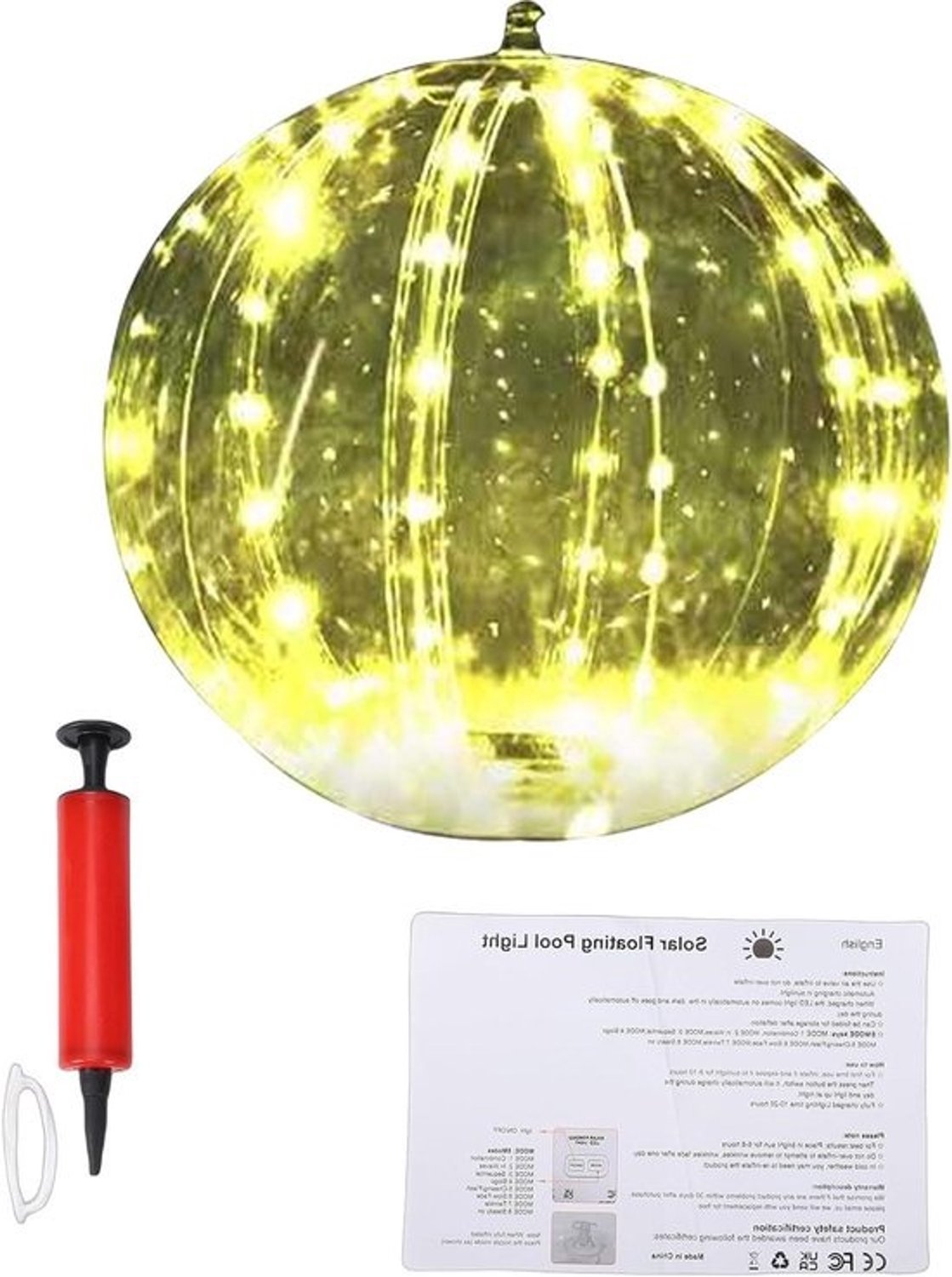 Drijvende zwembadverlichting – Verlichtingsballen – Voor het creëren van sfeer – Op zonne-energie – 12 stuks – Warm wit Drijvende zwembadverlichting – Verlichtingsballen – Voor het creëren van sfeer – Op zonne-energie – 12 stuks – Warm wit