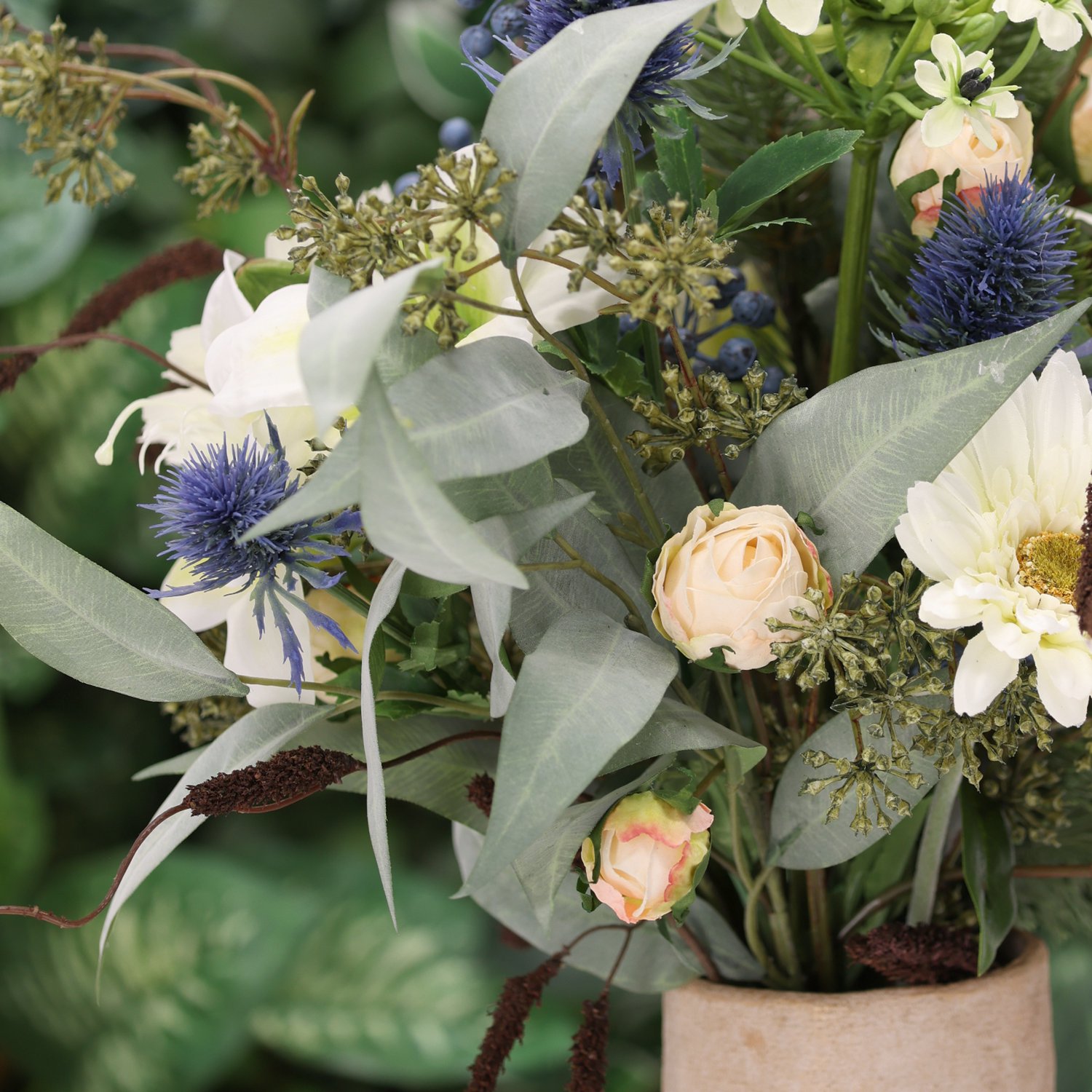 Winterboeket kunstbloemen Caro Engelberg 70cm