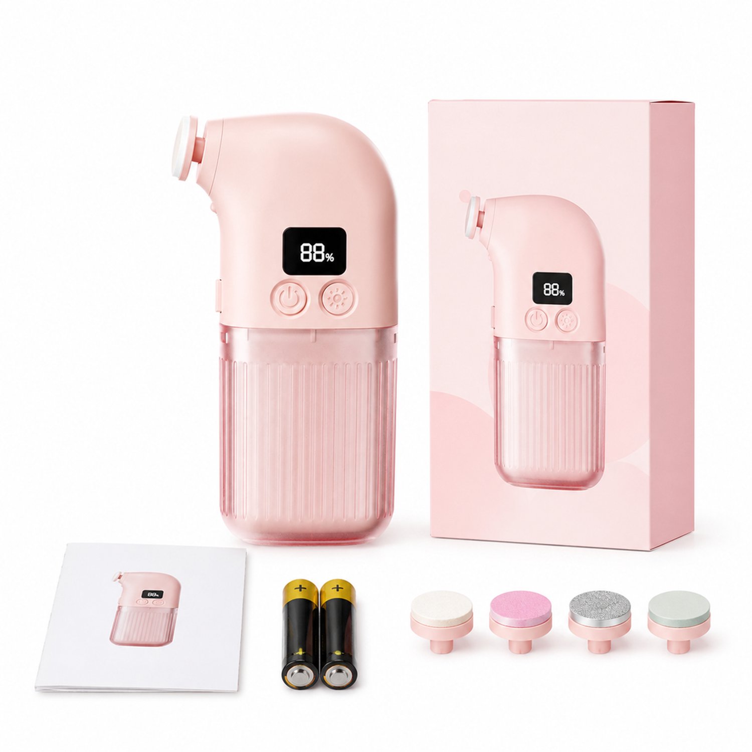 Elektrische nagelknipper - elektrische baby-nagelverzorging - roze - voor dagelijks thuisgebruik - inclusief handleiding en batterijen
