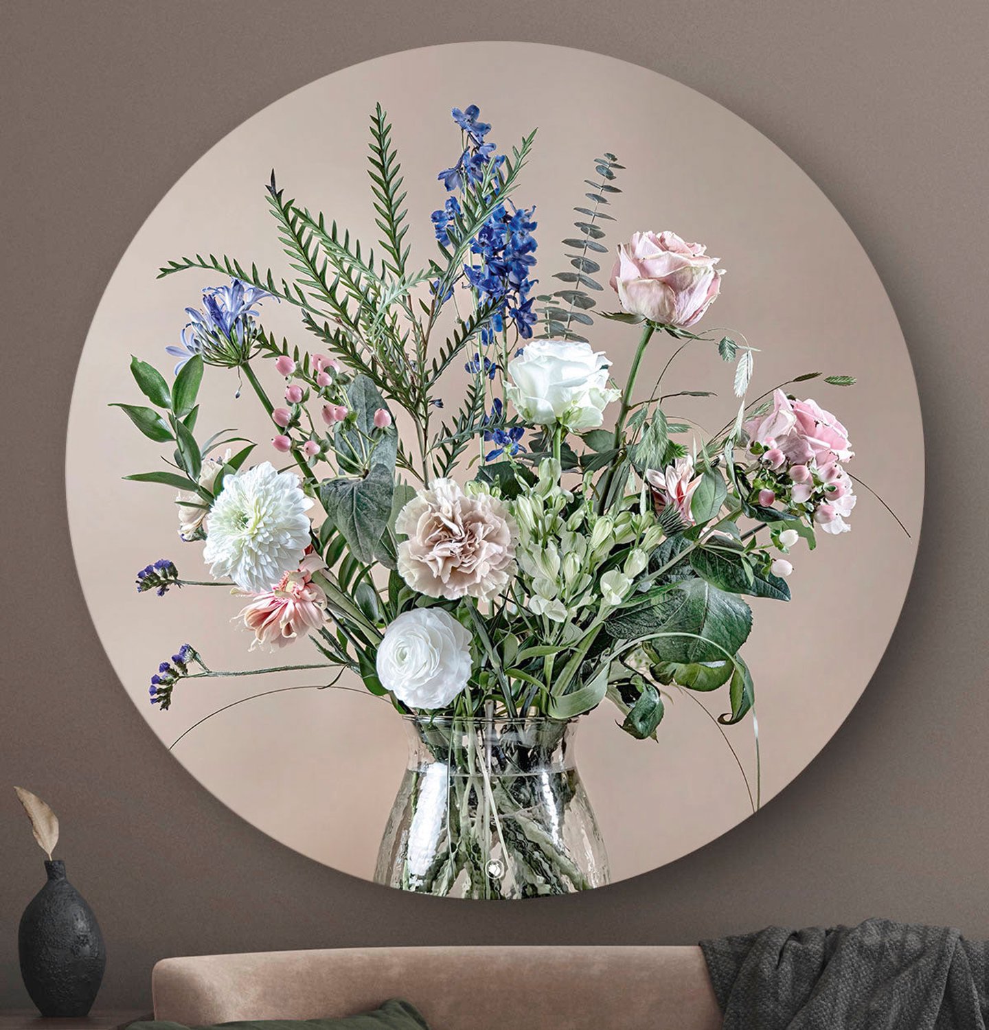 HIP ORGNL Ethereal Floret - Wandcirkel Bloemen Boeket - 80 cm