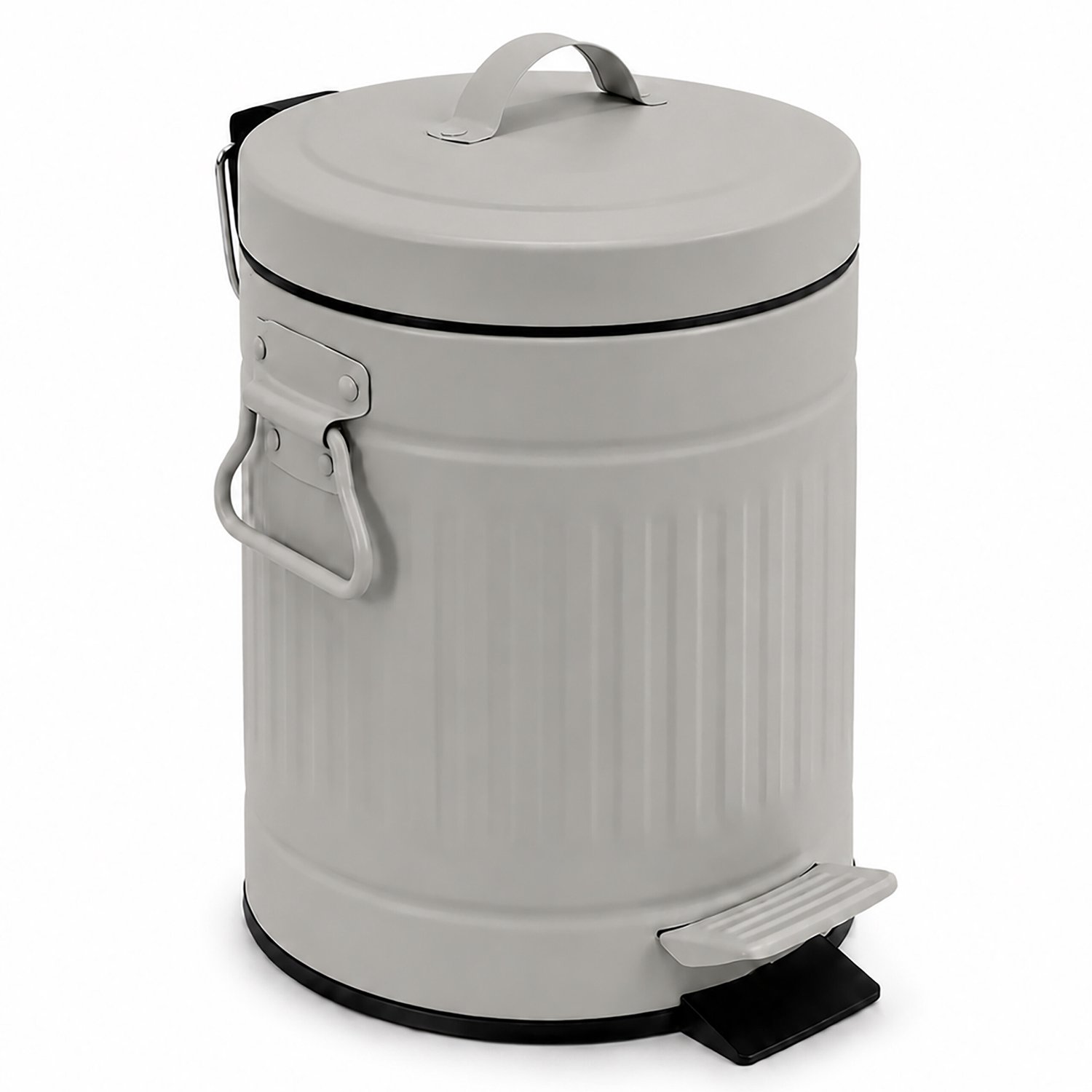 Badkamer prullenbak - 3 liter - softlcose - grijs