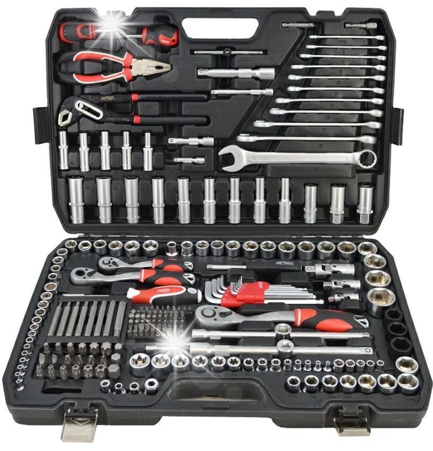 AWTOOLS Gereedschapskist 225 Delen - 1/4", 3/8", 1/2" Aandrijving
