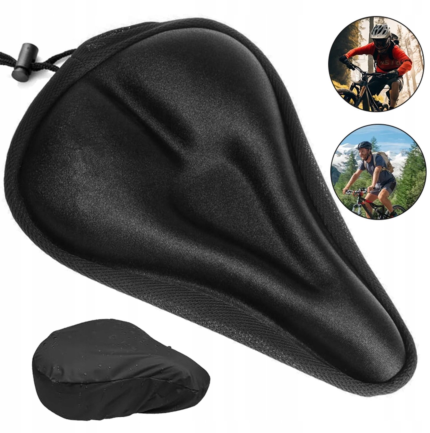 Merkloos Gel Fietszadelhoes - Comfort & Bescherming