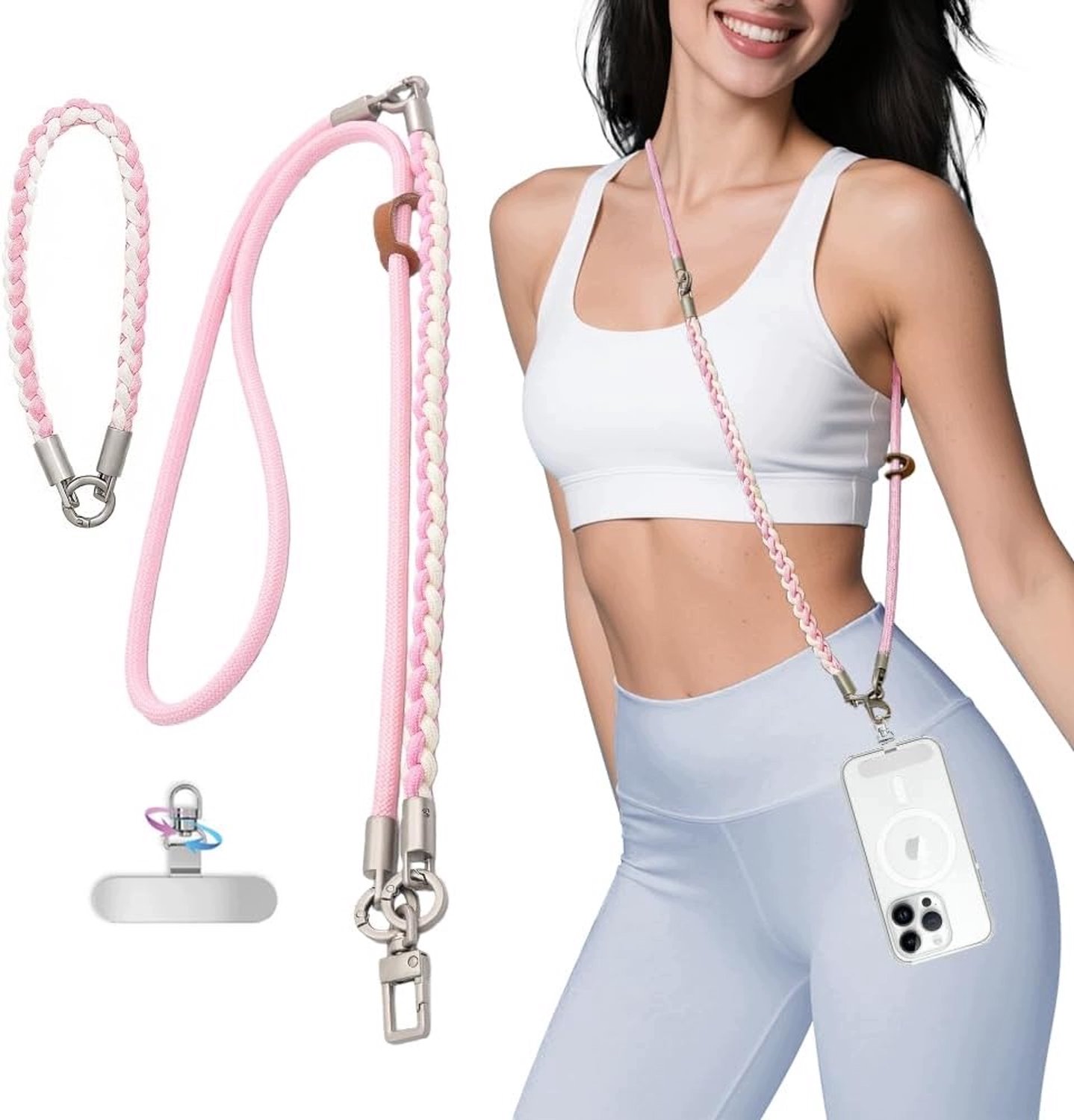 Telefoonkoord 3-in-1: Nek-, Pols- & Crossbody Anti-diefstal