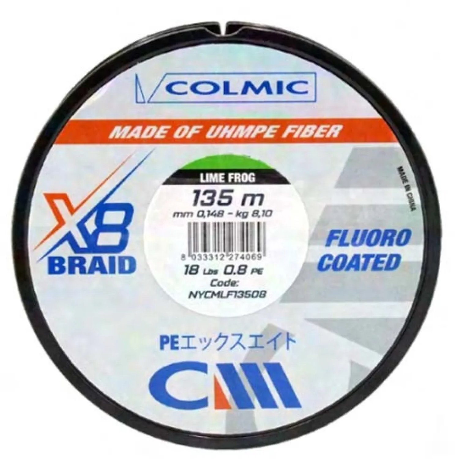 Colmic Cmx 8 Gevlochten Vislijn 150 M Transparant 0.165 mm