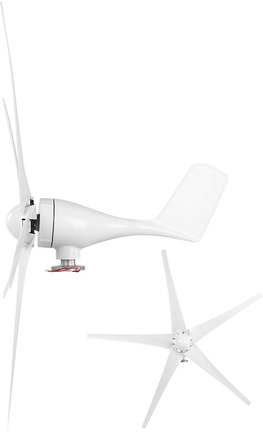 Windturbine Kleine Windgenerator - 1200 W Vermogen - 5 Nylonvezel Bladen - Industrieel Gebruik - Compact Design