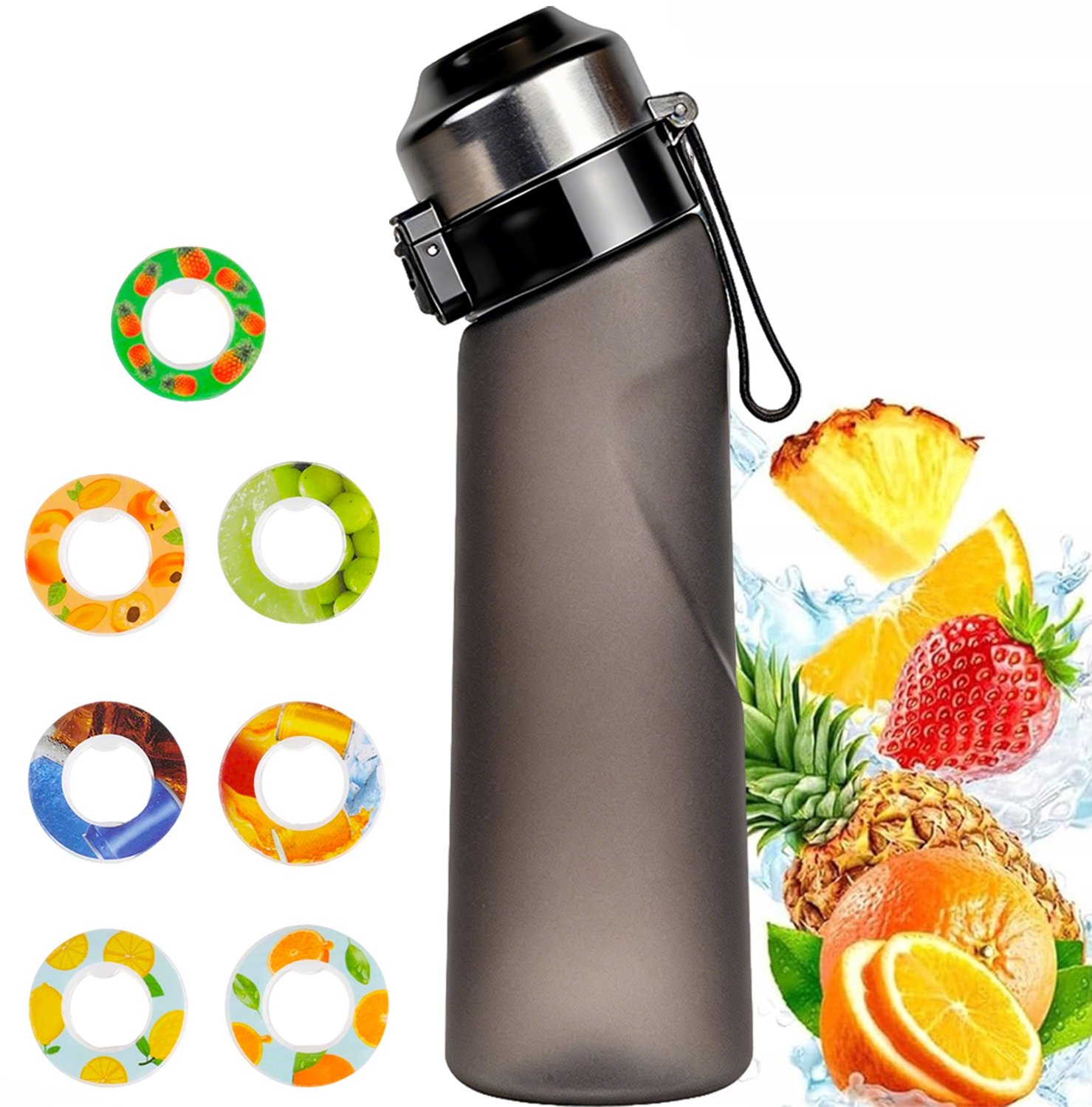 Merkloze Waterfles 650ml met 7 Smaakcapsules - Geur & Smaak