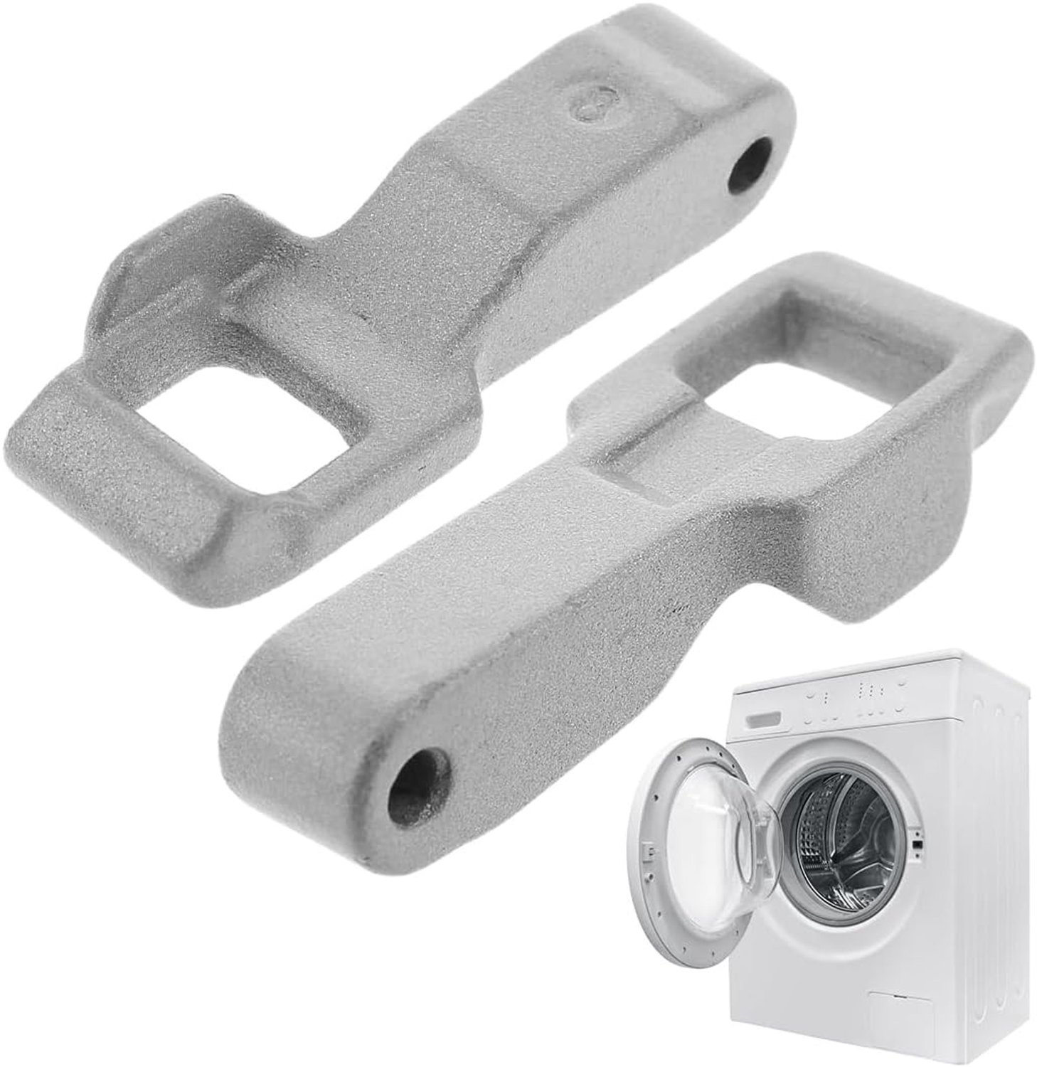 Accessoires voor wasmachines, 2 deurvergrendelingen en scharnieren voor optimale functionaliteit