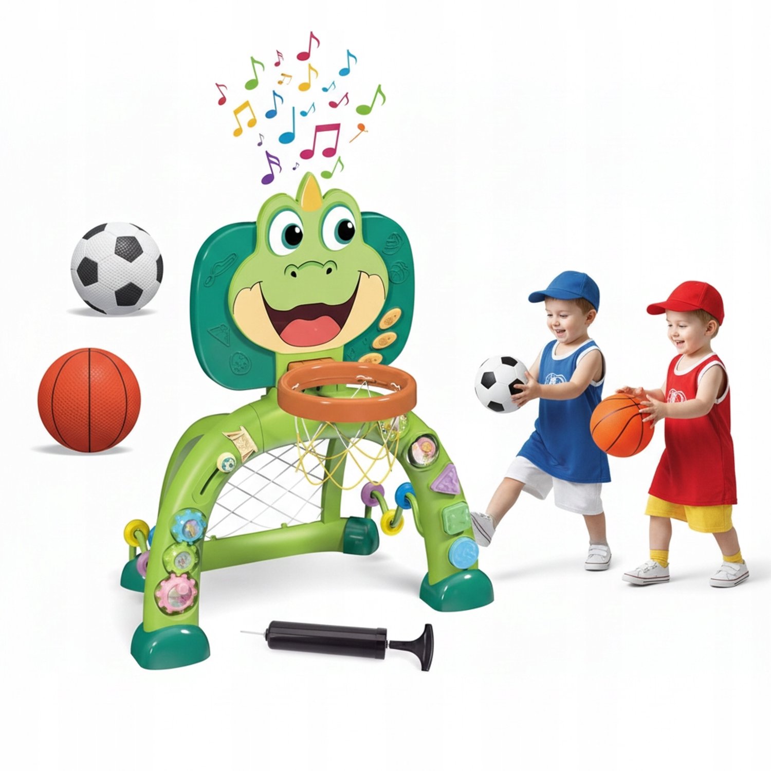 Multifunctionele Kinder Speelgoed: Basketbal & Voetbal met Licht & Geluid
