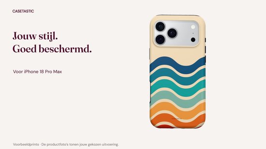 Casetastic hoesje geschikt voor Apple iPhone 18 Pro Max - Dubbellaagse bescherming - Goud Groenen Hartjes - Fashion Case - Goud Saliegroen Petrol