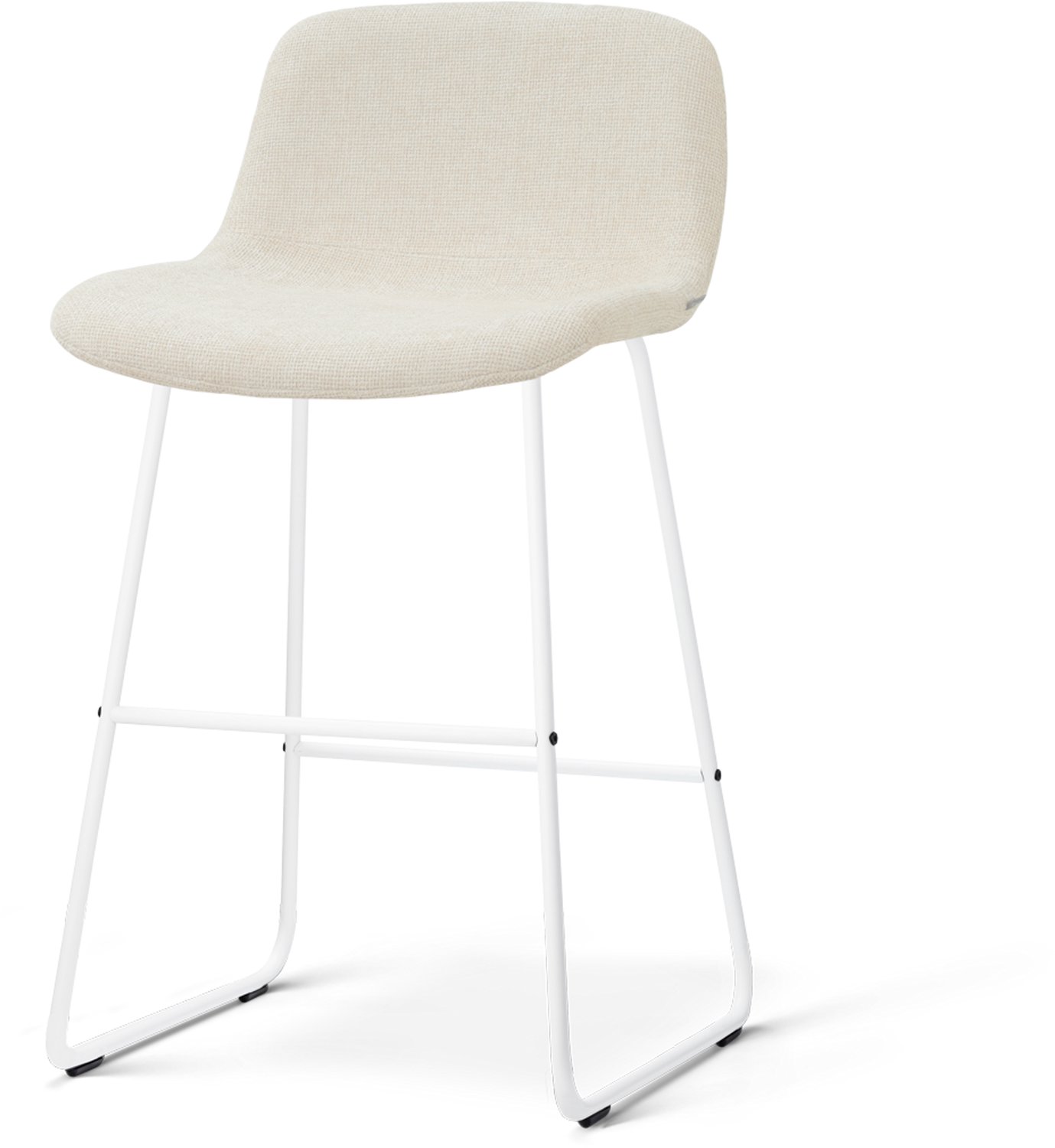 Nolon Nino-Mats barkruk cottonbeige - wit onderstel - 65 cm