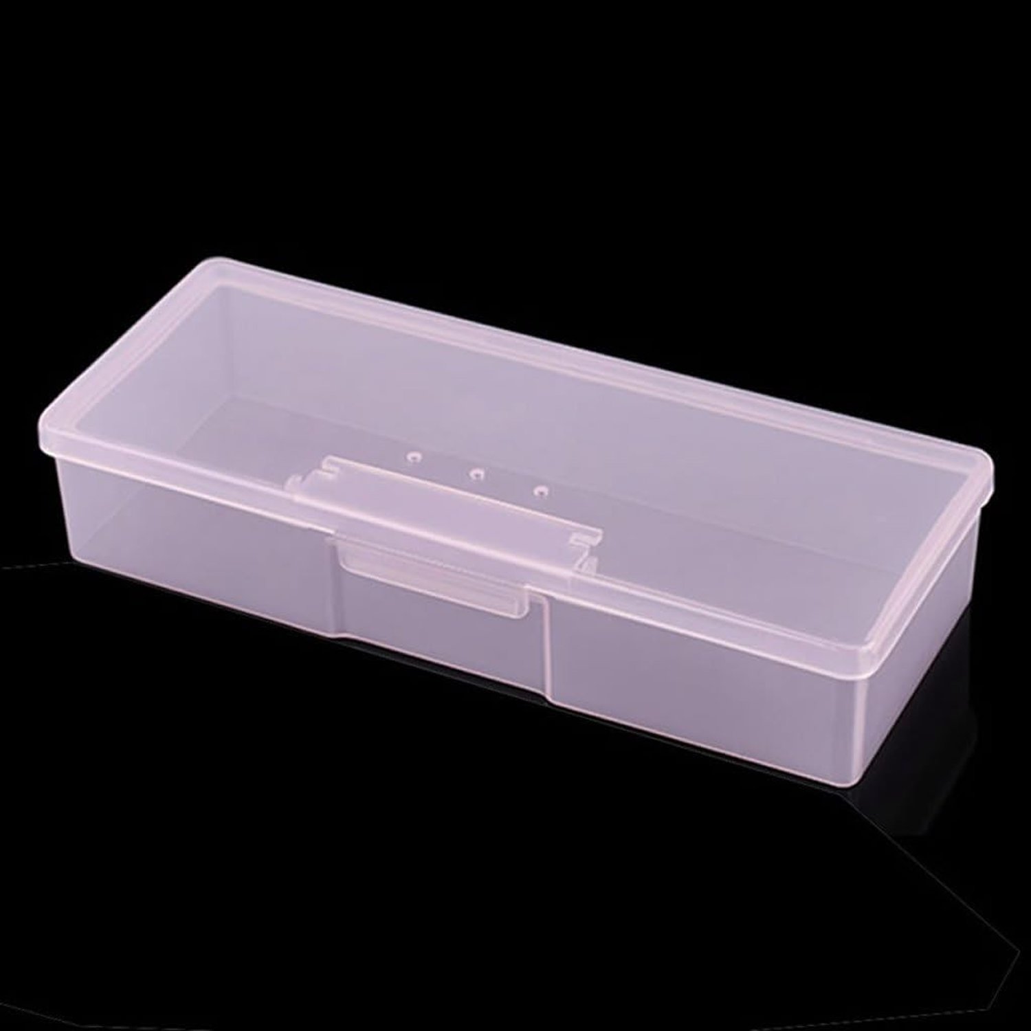 Transparante Nail Opbergdoos - Roze - 188 x 75 x 40 mm - Kunststof - Voor Nagel- en Make-up Gadgets