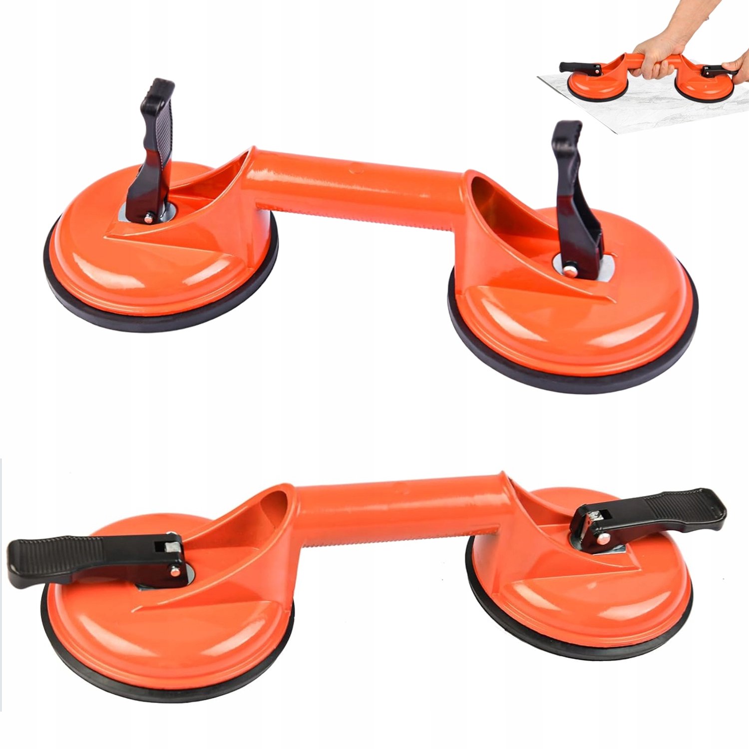 2x Glaszuignap 100kg - Dubbele Zuignap voor Tegels & Glas