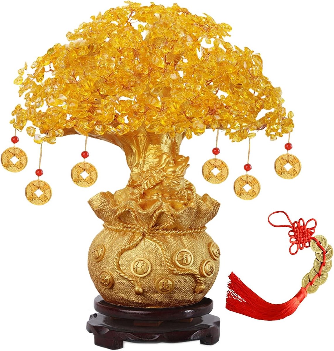 Feng Shui Geluk Bonsai Boom voor Thuis en Kantoor, Ideaal voor Decoratie en Welvaart