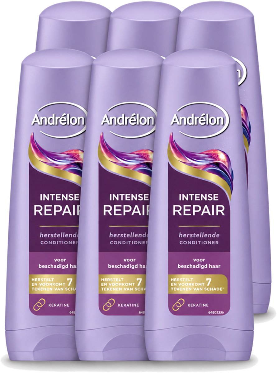 6 x Andrélon – Conditioner – Intense Repair – 200 ml - Voordeelverpakking - 6 stuks