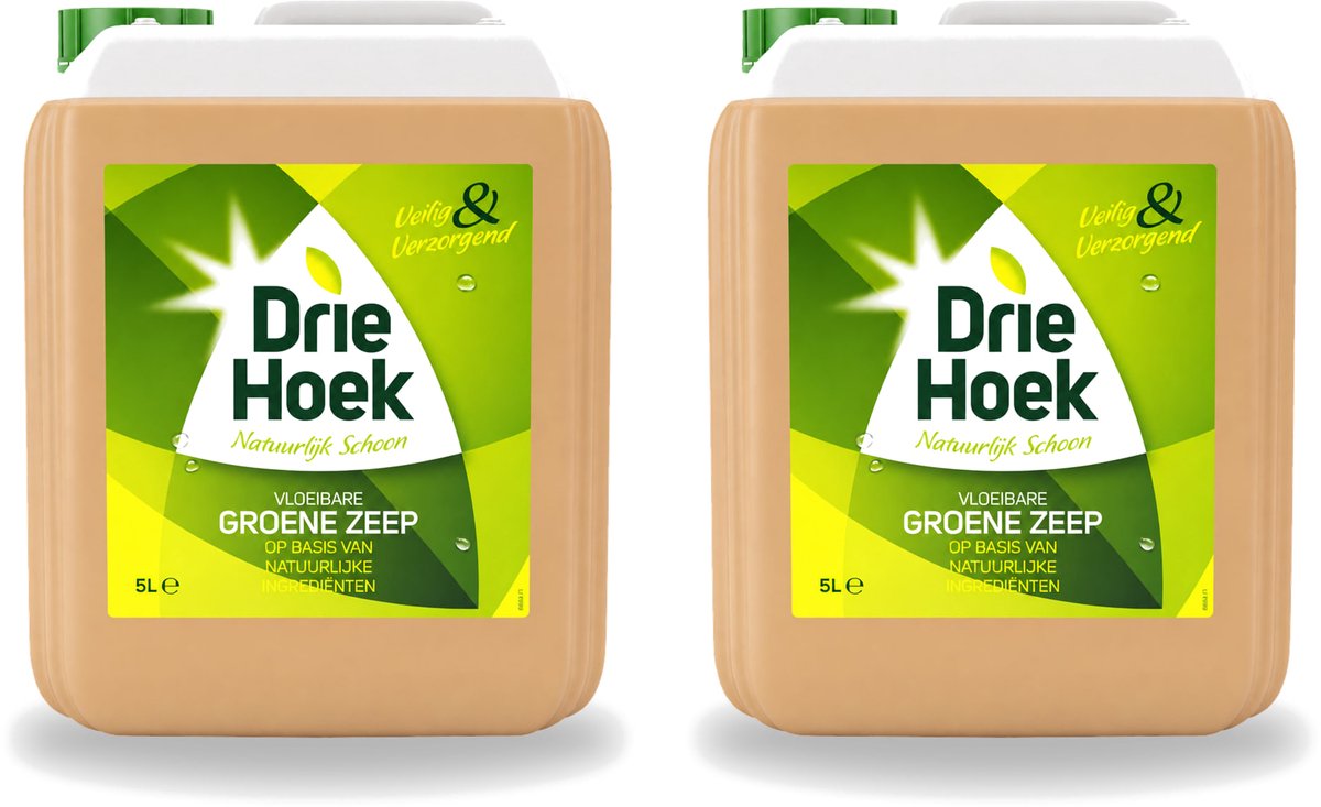 2 x Driehoek – Vloeibare Zeep – Groene Zeep – 5 liter - Voordeelverpakking - 2 stuks