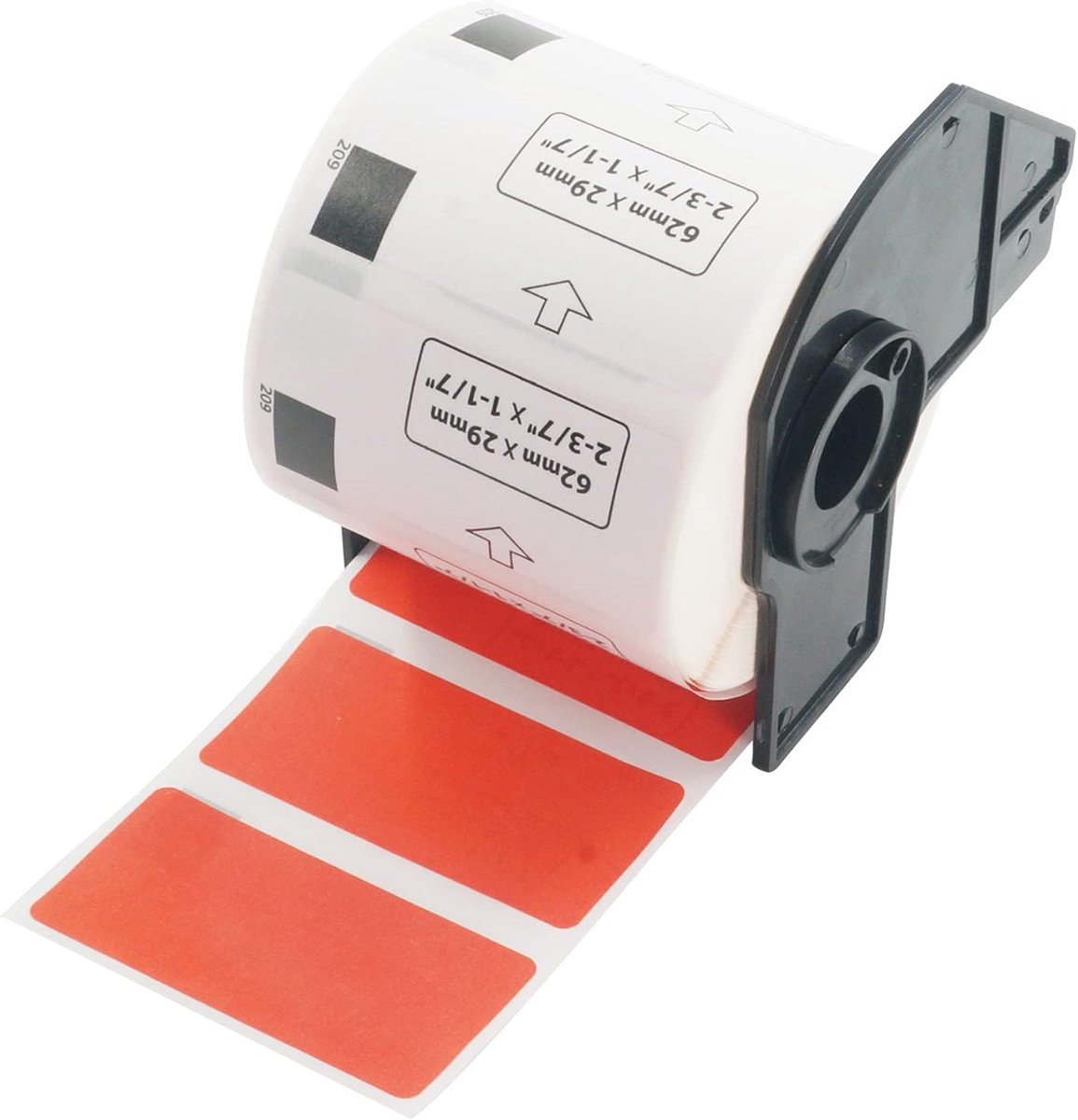 BETCKEY - 1 Roll DK-11209 Red Labels Compatible with Brother 62mm x 29mm, 800 Labels, Small Address/Barcode Labels for - ShopVlot