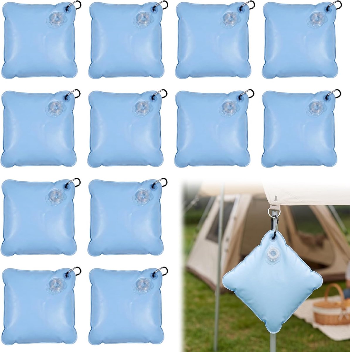 Zwembadafdekking, gewichten, waterzak, 8 stuks, verdikte zwembadwaterzak, - ShopVlot