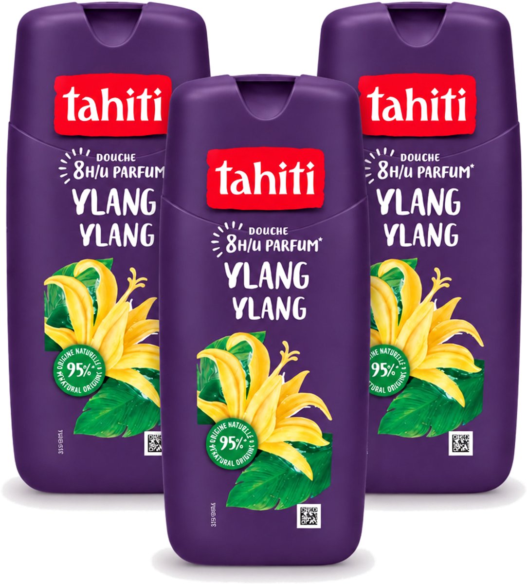 3 x Tahiti – Douchegel – Ylang Ylang - 315 ml - Voordeelverpakking - 3 stuks