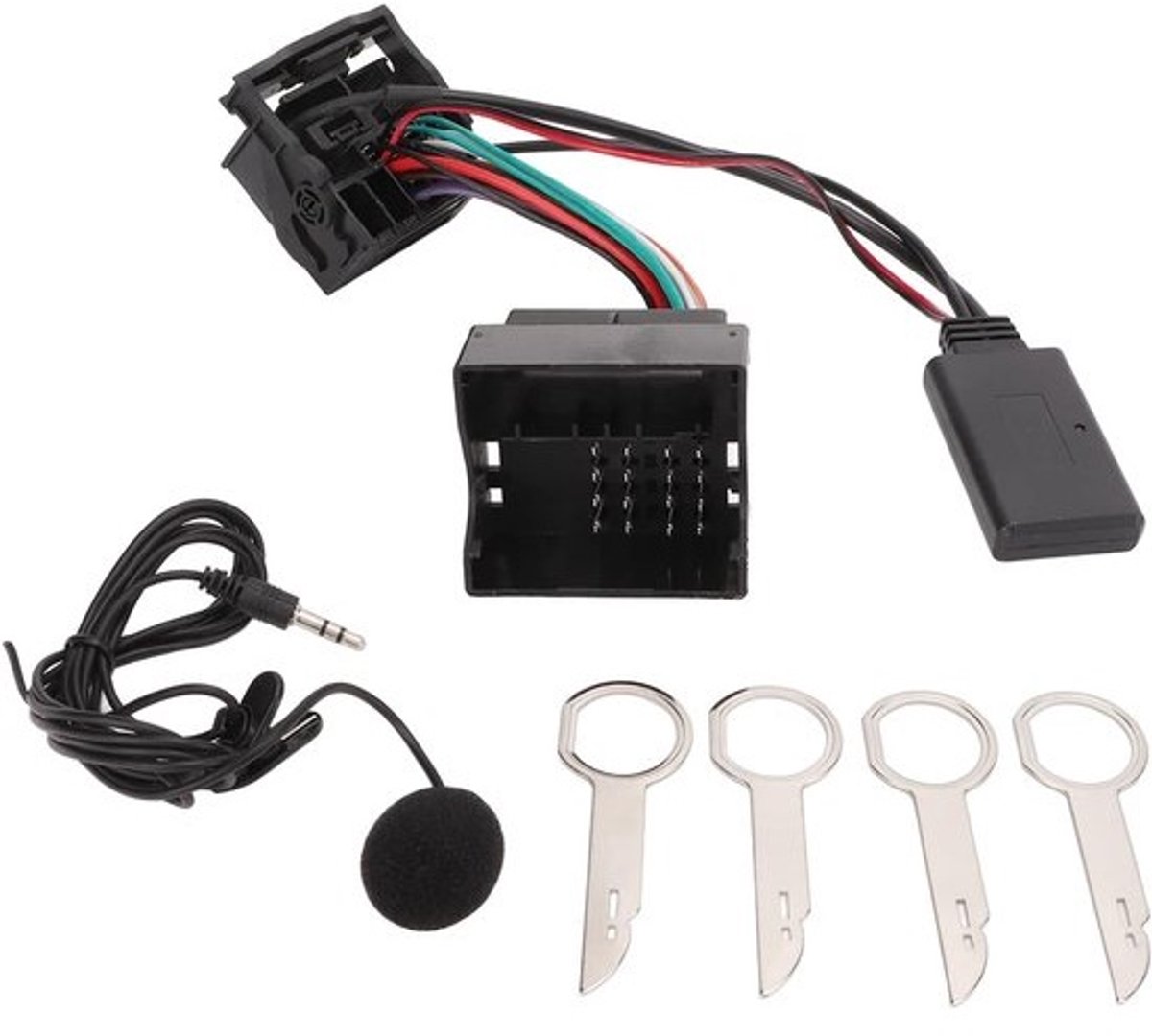Draadloze audioadapter - Muziekontvanger - Voor muziek streamen in de auto - Bluetooth 5.0-verbinding - Met microfoon