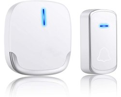 YYQ Wireless Doorbell for Outdoor Waterproof IP44, Front Doorbells with Range up to 300M, LED Indicator, 1 Transmitter - ShopVlot