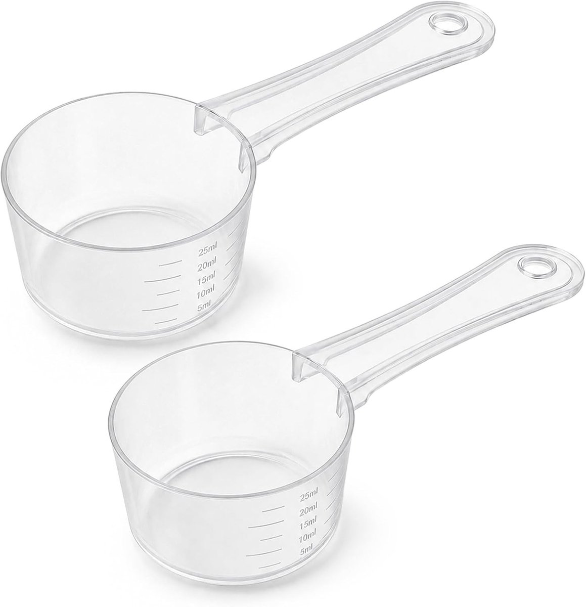 2 stuks kunststof maatbekerset, kleine mini-maatbekers, 30 ml - ShopVlot
