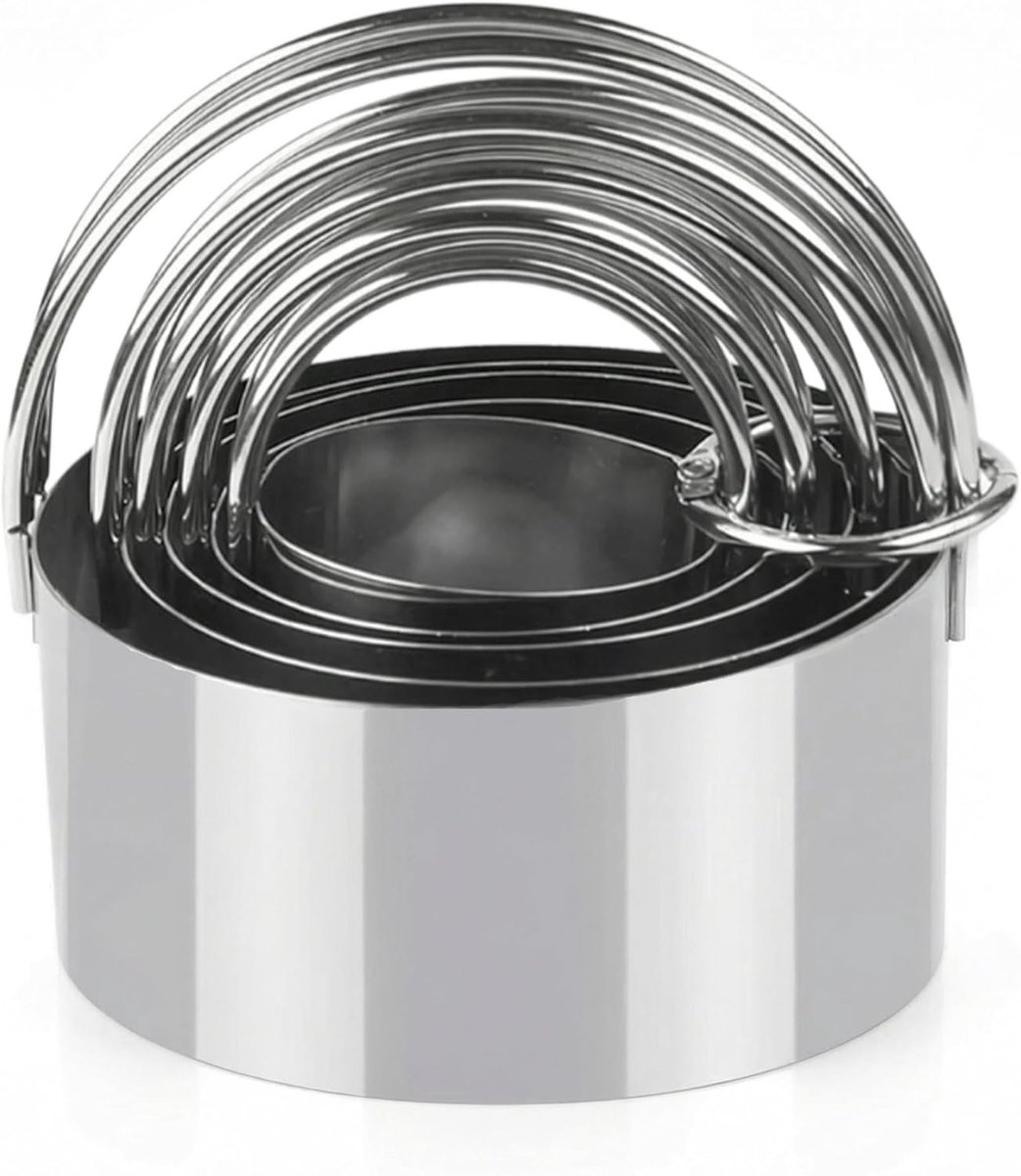 Ronde uitsteekvormen met handvat, breedte: 4,5 - 8,2 cm, 5 maten - ShopVlot