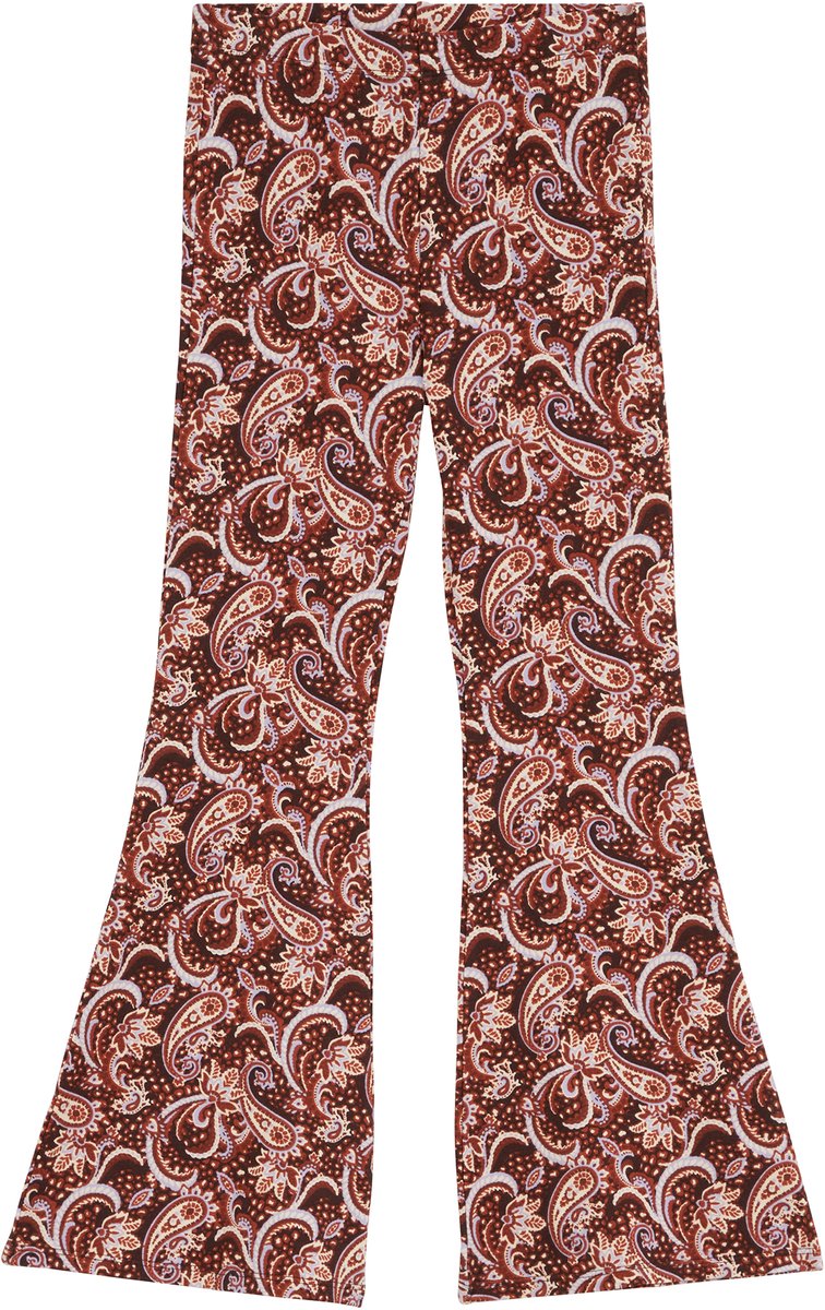 WE Fashion Meisjes slim fit flared legging met print