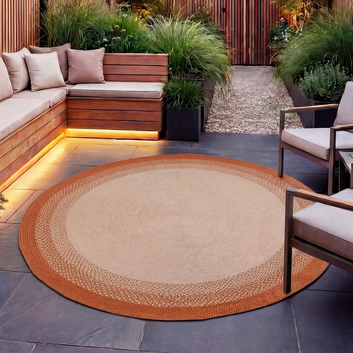 Studio Clarice Rond Buitenkleed - Florence Terracotta - Ø230cm