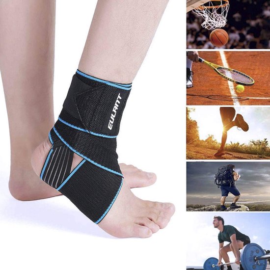 Verstelbare Enkelbandage met Antislip Siliconen Strips - 2 Stuks, Ideaal voor Sport, Voetbal en Hardlopen, 85 cm — afbeelding 3