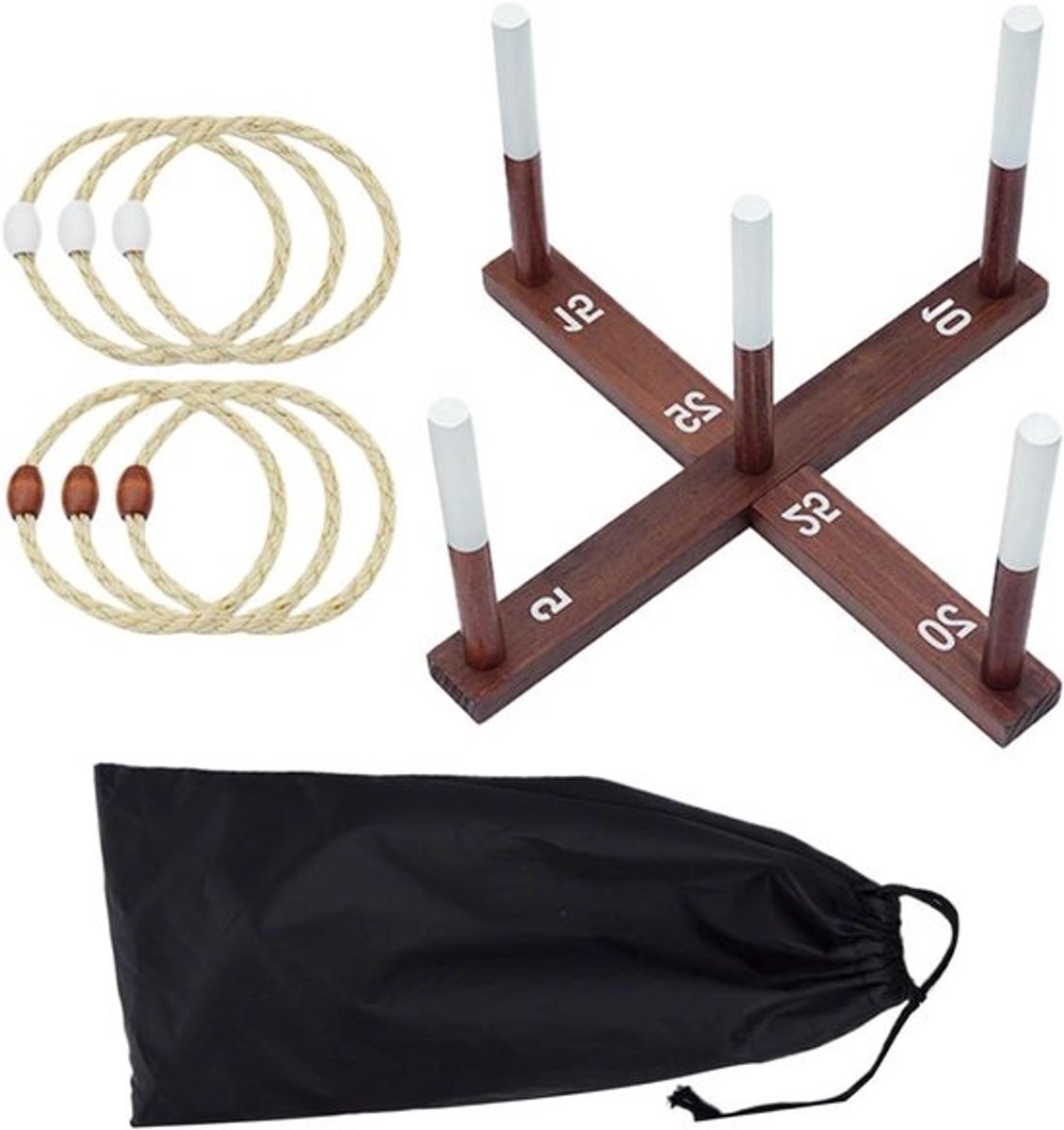 Ringset - Werpspel - Buitenspelen - Verstelbare niveaus - 43 x 16 x 8 cm - Uniek