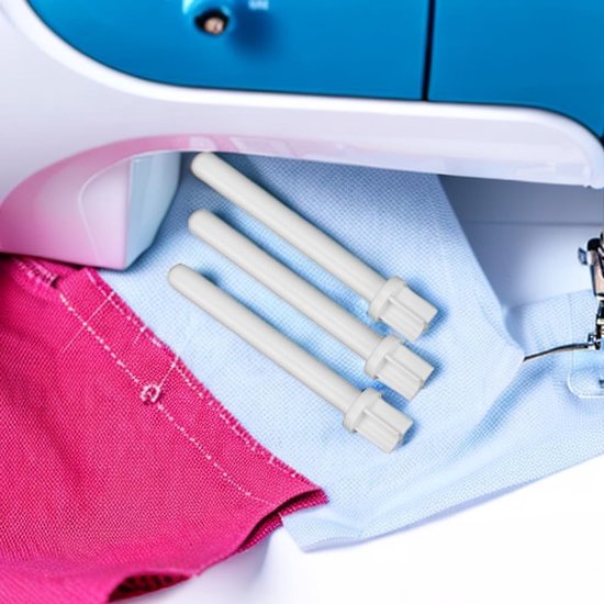 Extra spoelnaalden, witte plastic spoelhouders, 3 stuks geschikt voor de meeste naaimachines, ideaal voor naaien en quilten — afbeelding 3