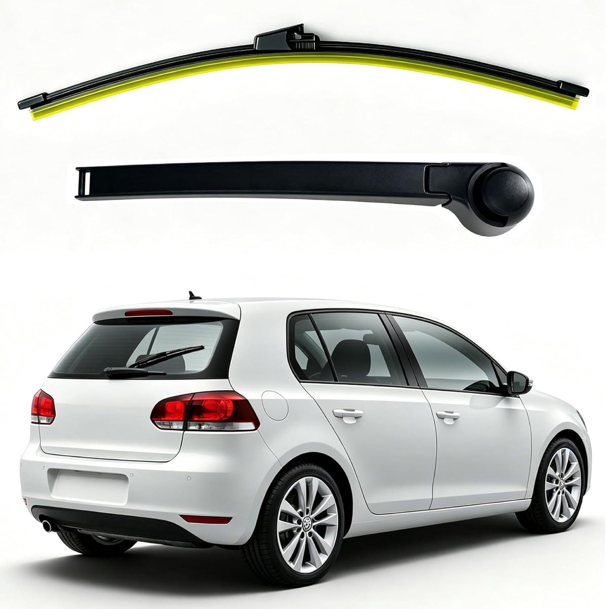 Achterruitwisserset voor Golf 5, Golf MK4/MK5 (2004-2009) en Polo 9N (2002-2009) - Inclusief montagemateriaal en duurzame kwaliteit