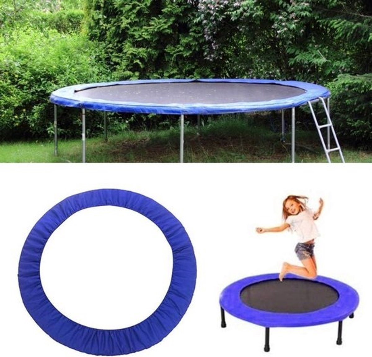Vervangend trampolineveiligheidspad voor kinderen - Blauwe foam bescherming | 3ft, 4ft, 5ft