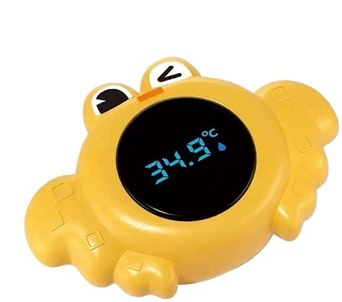 Kinderbadthermometer - Watertemperatuurmeter - Veilig Badderen - Digitale Weergave - 12 cm - Krab-geel