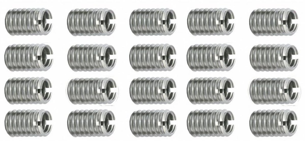 Schroefdraadinzetstukken M8 tot M10 - Roestvrij staal - Vervormingsvrij - Ideaal voor metalen en hout reparatie - ShopVlot