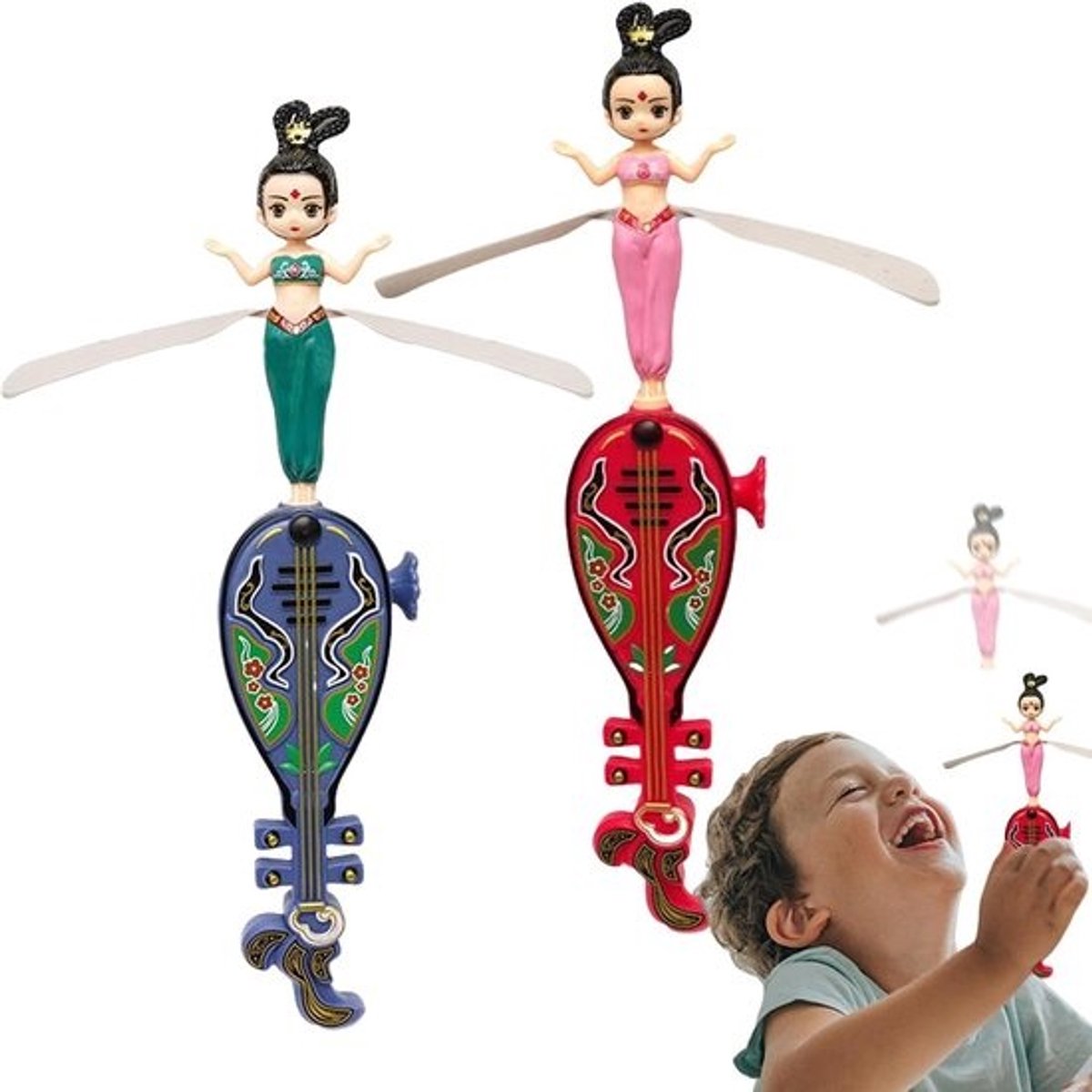 Vliegend speelgoed - Spinner-set - Voor buitenspelen - Set van 2 stuks - 26 cm - Willekeurige kleuren