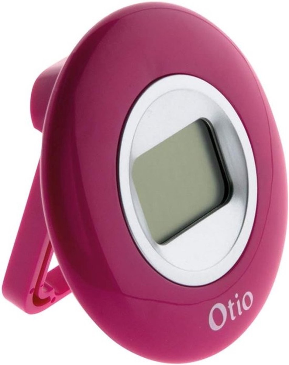 Binnenthermometer - Meter voor kamertemperatuur - Temperatuur meten - LCD-display - 0-50 graden - Roze