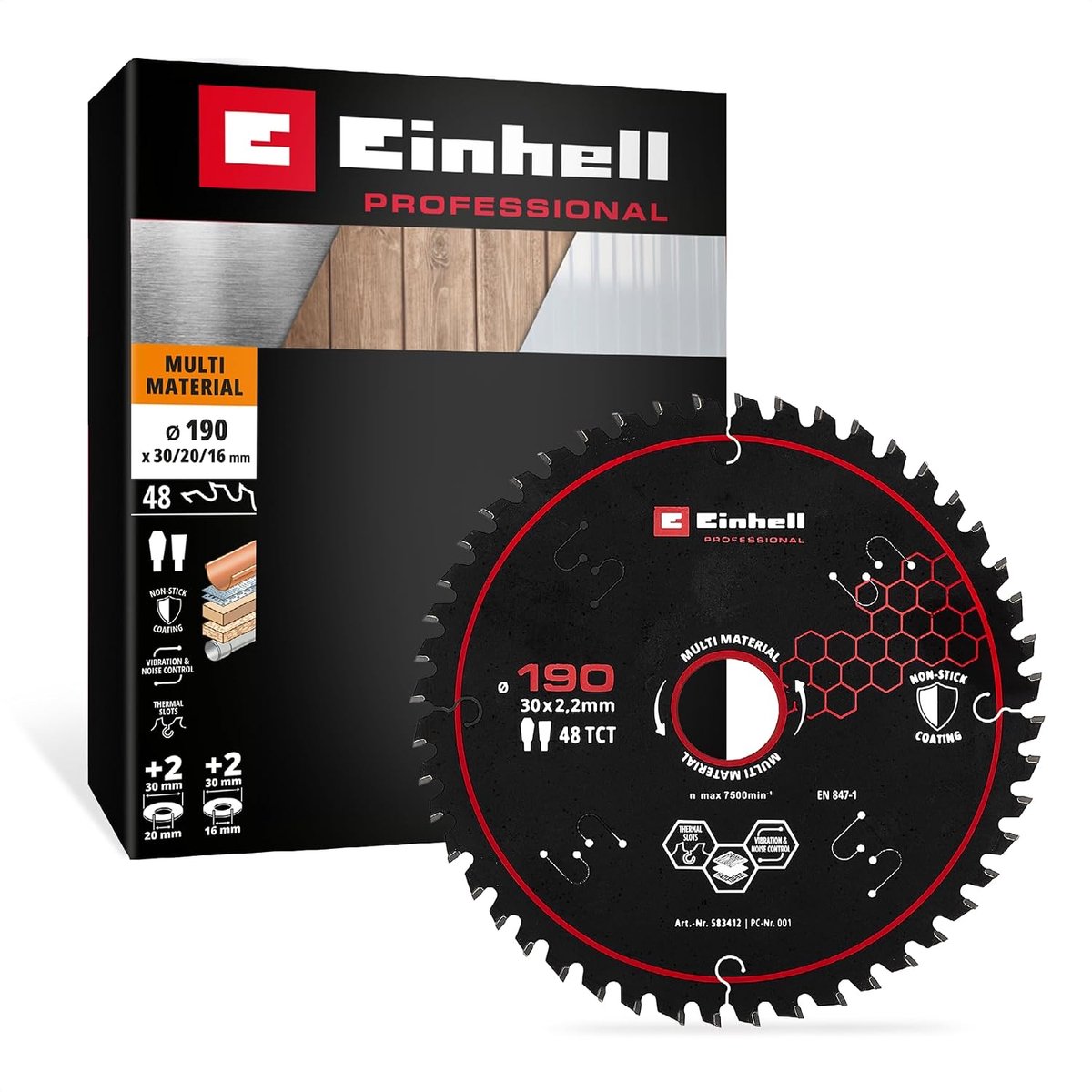 Einhell Professional cirkelzaagblad, multi-materiaal, Ø 190 x 30 mm, 48 tanden