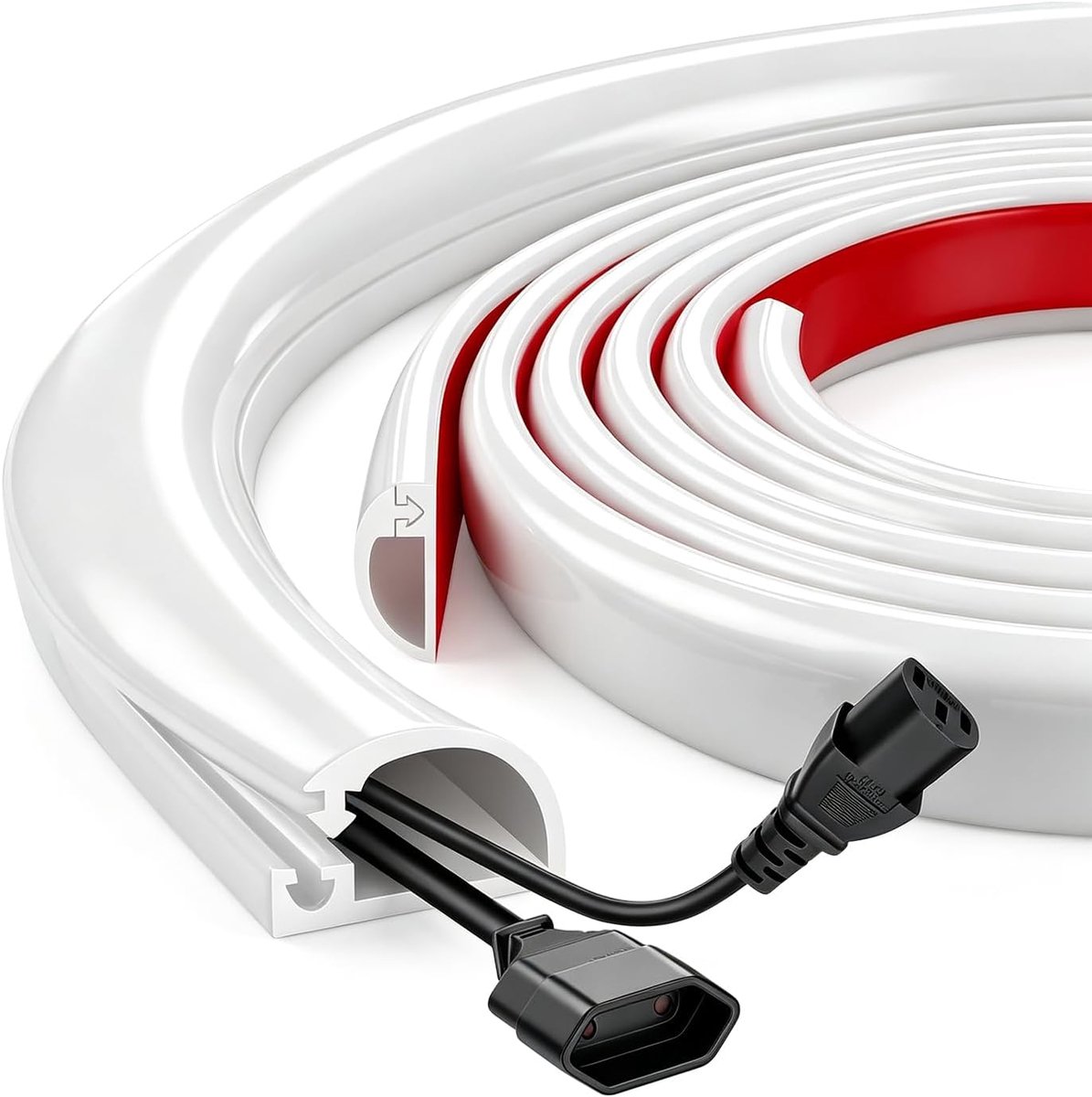 Mini Cable Tray White Self Adhesive, Flexible Silicone Semicircular Cable Channels, Cable Tray White, Cable Tray Wall - ShopVlot