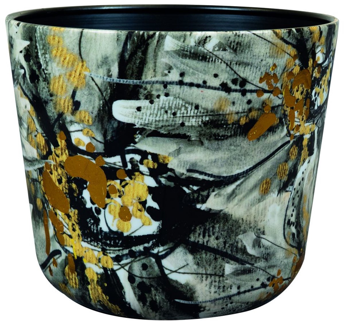 TS Collection - Vaas consich Designed by Lammie - Marigold Ash - 23x20 - Metaal & Epoxy - Exclusieve woonitems voor binnen - Handgemaakt - Unieke print - Designed by Lammie