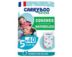 Carryboo Nature Natural Luiers 40 Luiers Maat 5 (12-25 kg)