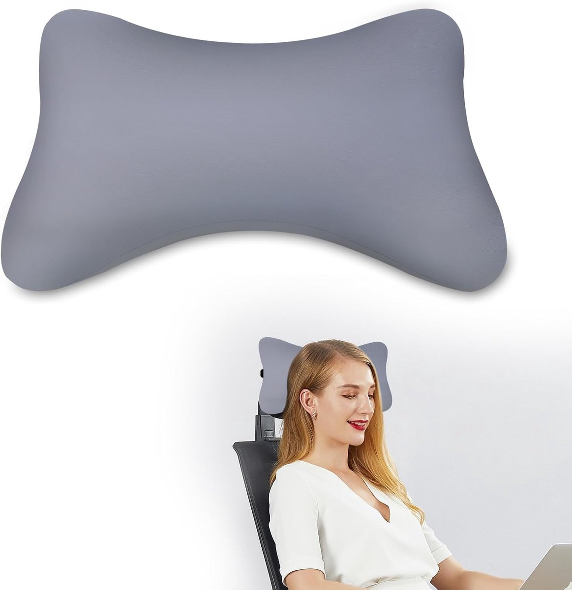 Ergonomisch nekkussen voor stoel, hoofdsteun voor kantoorstoelen met traagschuim ondersteuning
