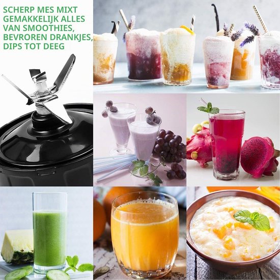 Vervangende Mesbasis voor Mixer, Reserveonderdeel voor Kruis Snijmes, Accessoires voor Nutri Mixer 1000 W en 1500 W, Keukenapparatuur en Blenders — afbeelding 4