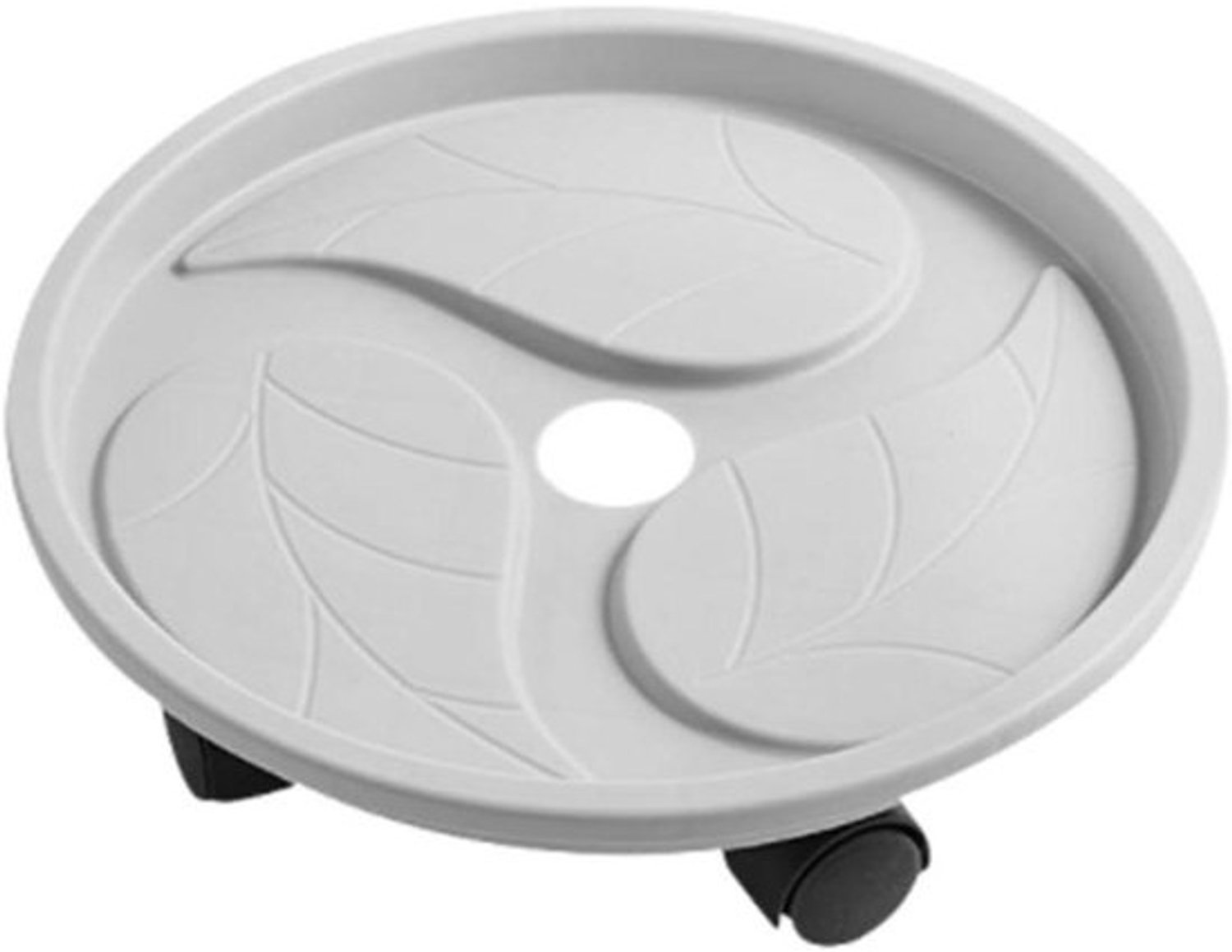 Plantenroller met Wielen - Bloempotbak Trolley - Planten Verplaatsen - Trapvormig Ontwerp - 30cm Diameter - Zwart