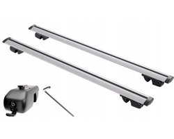 Merkloos Dakdragerset Aluminium 140cm voor Relings, 75kg Laadvermogen