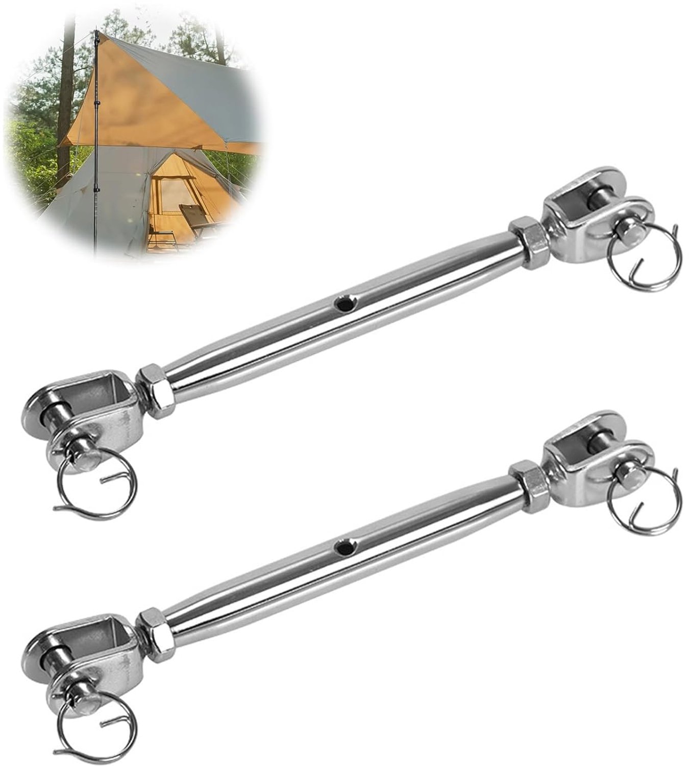ACONDE Stainless Steel Mitten Tensioners for Sun Sails: M6 Rust Prevention - Awning Tensioner for Sailboats - ShopVlot