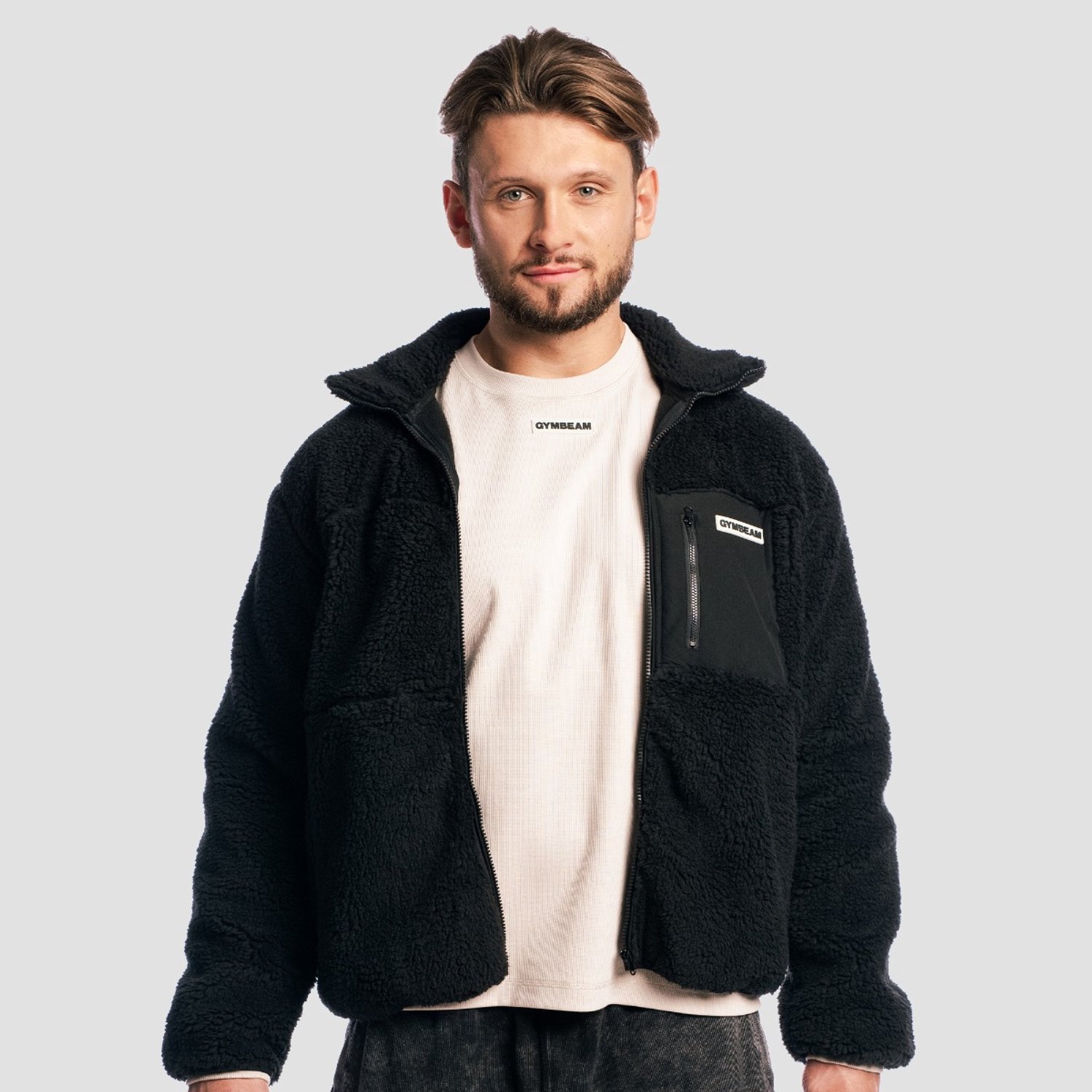 GymBeam Sherpa Jas Zwart XXL