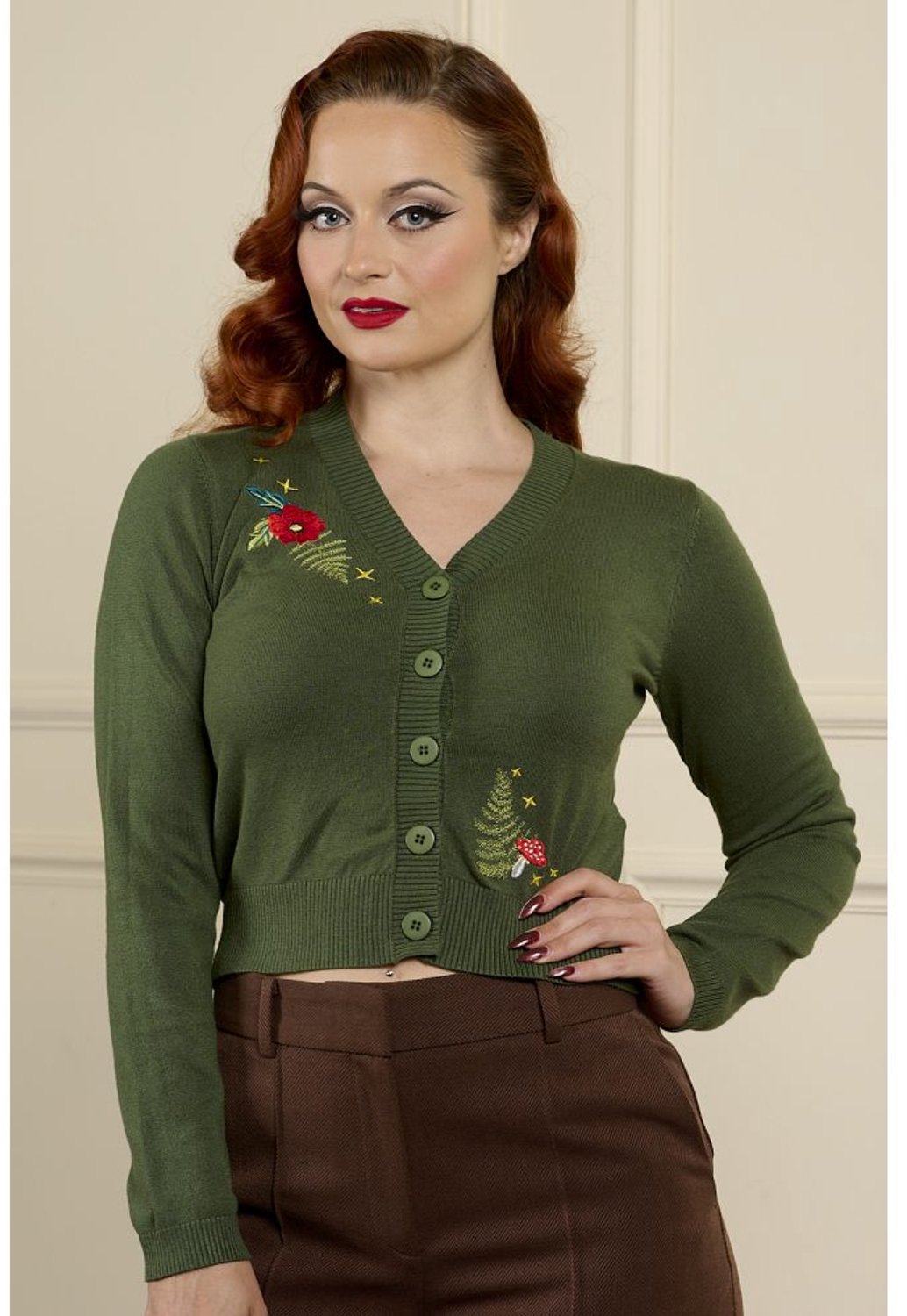 Banned - Bobby Cardigan - L - Groen