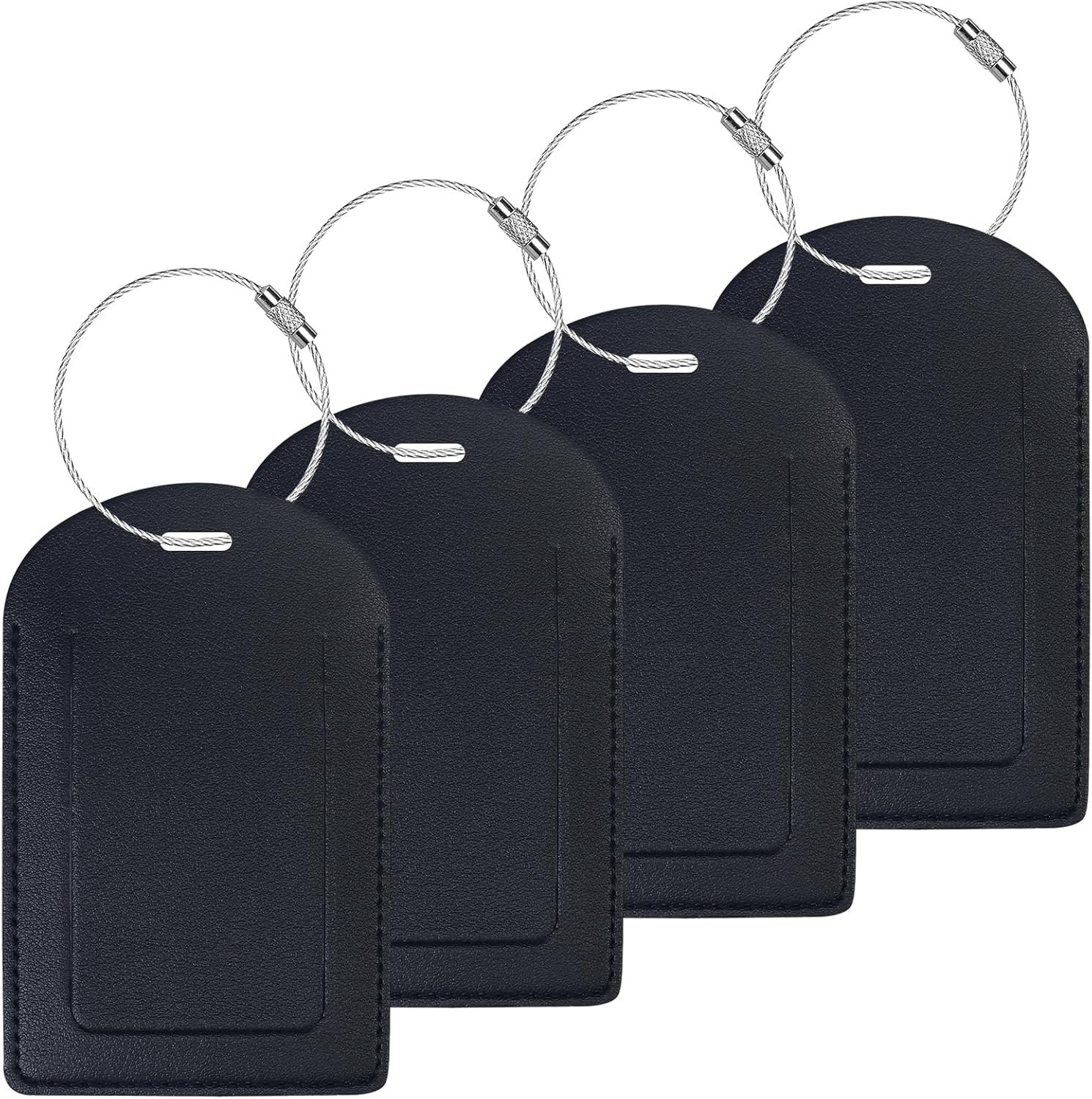 Gloppie 4-Pack Luggage Tags TSA Approved Luggage Tag for Suitcase PU Leather Suitcase Travel Tags with Safe Privacy - ShopVlot